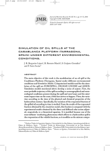 simulation of oil spills at the casablanca platform