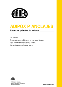 ADIPOX P ANCLAJES Resina de poliéster sin estireno