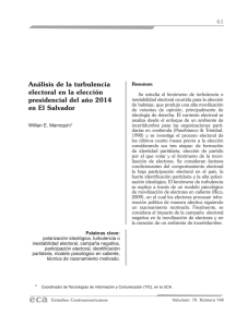 Análisis de la turbulencia electoral en la elección presidencial del