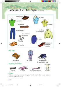 Lección 19: La ropa (Clothing)