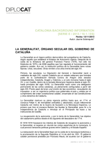 catalonia background information [serie e / 2013 / 10.1 / es]