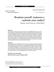 Broadcast yourself: ¿oxímoron o confusión entre medios?