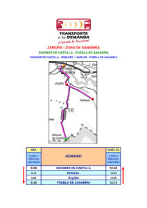 Rutas y horarios Sanabria