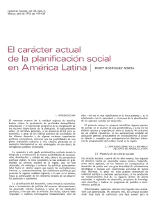 El carácter actual de la planificación social en América Latina 1