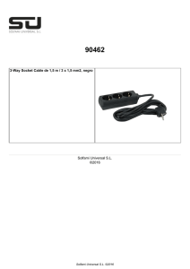 3-Way Socket Cable de 1,5 m / 3 x 1,5 mm2, negro Solfami