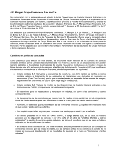 Informe de la Administración J.P. Morgan Grupo Financiero