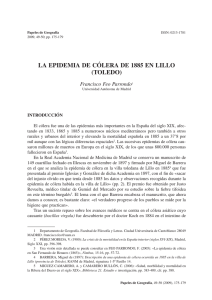 LA EPIDEMIA DE CÓLERA DE 1885 EN LILLO (TOLEDO)