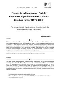 Formas de militancia en el Partido Comunista argentino