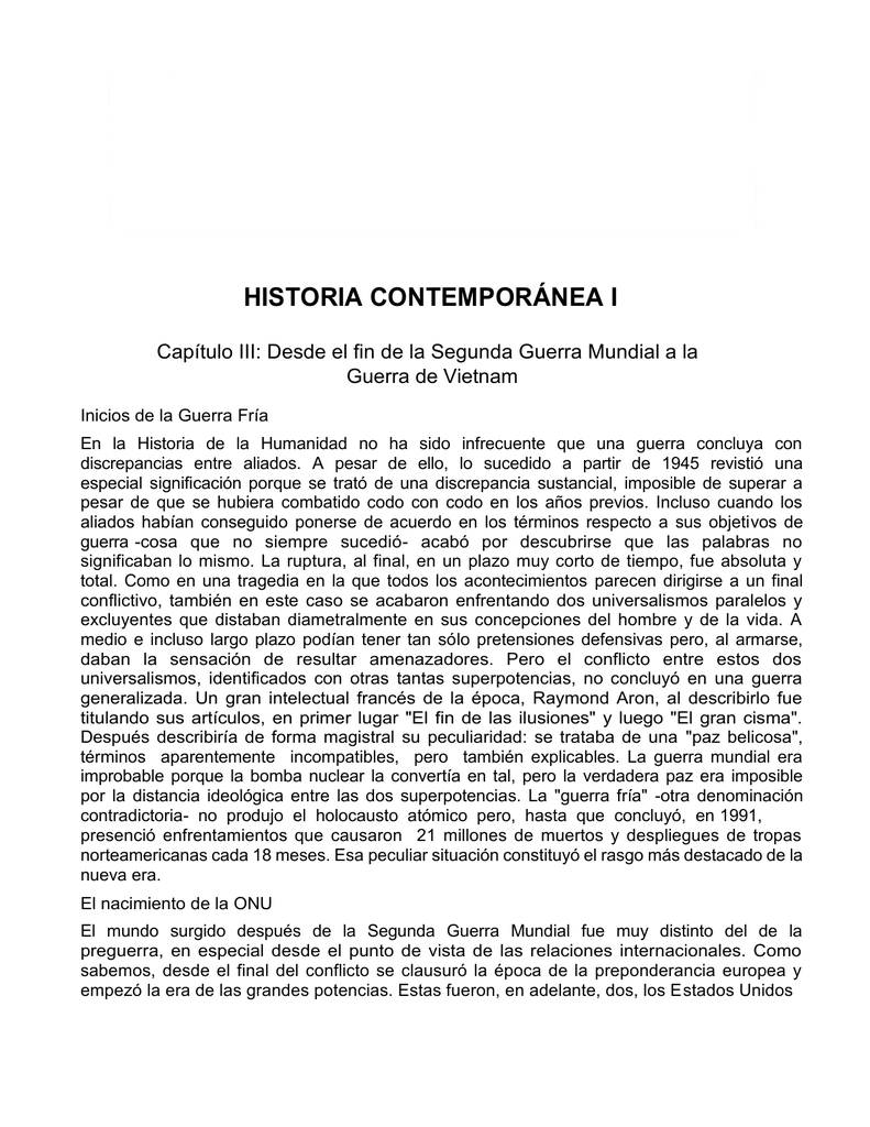 historia contemporánea i