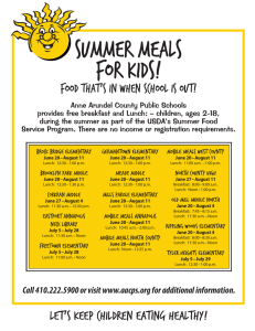 Summer Meals Flyer 2016