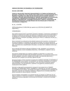 AGENCIA NACIONAL DE DESARROLLO DE INVERSIONES