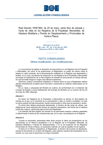 Real Decreto 1935/1983, de 25 de mayo, sobre libro de entrada y