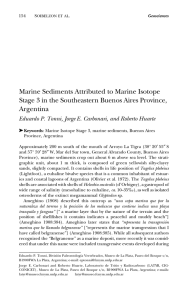 Marine Sediments Attributed to Marine Isotope Stage 3 in the