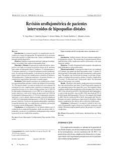 Revisión uroflujométrica de pacientes intervenidos de hipospadias