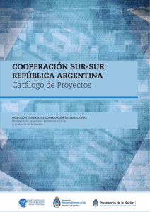 Catálogo de proyectos - Cooperación Argentina