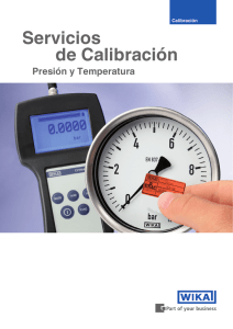 Servicios de calibración. Presión y temperatura.