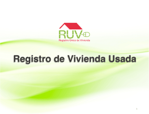 Registro de Vivienda Usada - RUV