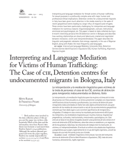Interpreting and Language Mediation for Victims of Human