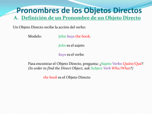 Powerpoint Presentations: Direct Objects