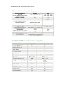 Comparativa entre procesadores AMD e INTEL