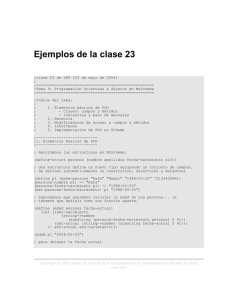 Ejemplos de la clase 23 - Universidad de Alicante