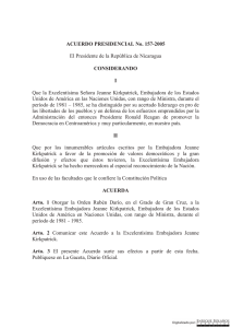 Acuerdo Presidencial No. 157-2005
