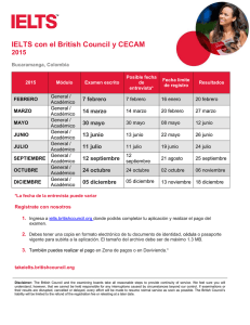 IELTS con el British Council y CECAM 2015