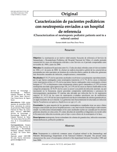 Original Caracterización de pacientes pediátricos con neutropenia