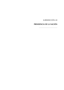JURISDICCIÓN 20 PRESIDENCIA DE LA NACIÓN