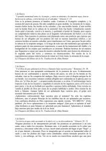 1 1 de Enero “Y pondré enemistad entre ti y la mujer, y entre tu