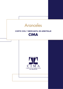 Aranceles - CIMA Arbitraje