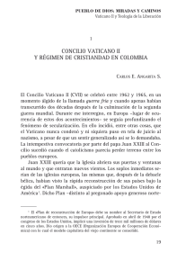 CONCILIO VATICANO II Y RÉGIMEN DE CRISTIANDAD EN