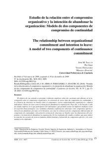 Estudio de la relación entre el compromiso organizativo y la