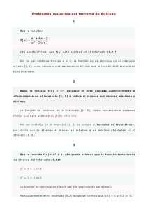 Algunos problemas del teorema de Bolzano