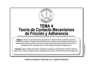TEMA 4 Teoría de Contacto Mecanismos de Fricción y Adherencia