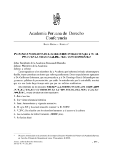 Academia Peruana de Derecho Conferencia
