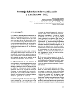 Montaje modulo estabilización y Estabilización MEC
