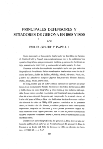 principales defensores y sitiadores degerona en 1808 y1809