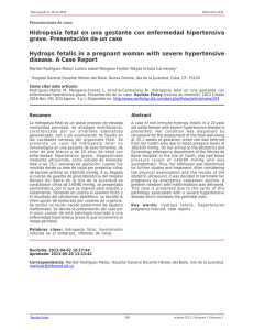 Hidropesía fetal en una gestante con enfermedad hipertensiva