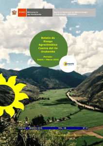 Boletín de Riesgo Agroclimático Cuenca del río Urubamba