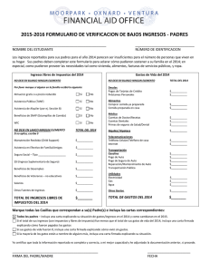2015-2016 formulario de verificacion de bajos ingresos