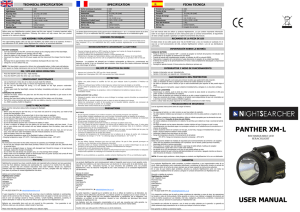 panther xm-l user manual