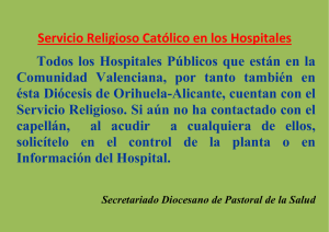 Servicio Religioso Hospitalesx - Diocesis Orihuela