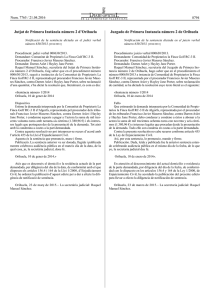 Notificació de la sentència dictada en el judici verbal número 630