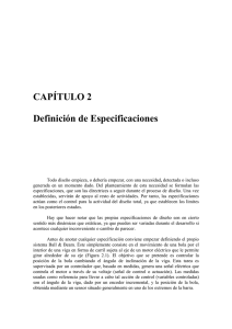 CAPÍTULO 2 Definición de Especificaciones