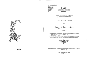 Recital de piano de Sergei Terentiev, diciembre, 2008.