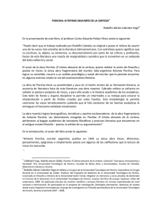 PORCHIA: El ÍNTIMO DESVARÍO DE LA CERTEZA1 Rodolfo Adrián