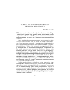 Clausura del Seminario Iberoamericano de Derecho Administrativo