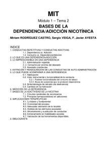 BASES DE LA DEPENDENCIA/ADICCIÓN NICOTÍNICA