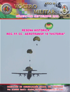 reseña histórica reg. ff. cc. aerotransp. 18 “victoria”
